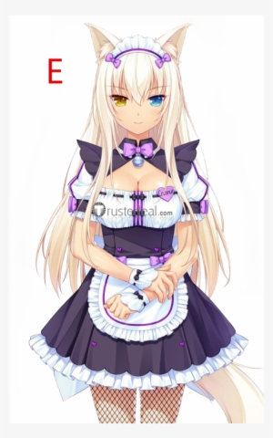 Anime Purple Maid Outfit