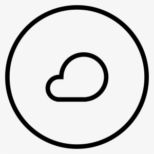 Cloud Shape In Outlined Circular Button Comments - User Outline Icon