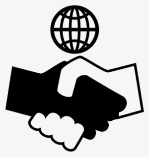 Salute Of Hand Of Different Human Races Of The World - Handshake Silhouette