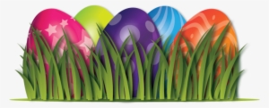 Easter Grass Eggs Png Image Background - Easter Eggs Transparent Background