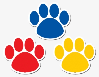 Tcr77207 Colorful Paw Prints Magnetic Accents Image - Colorful Paw Prints
