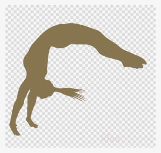Gymnastics Flip Silhouette Clipart Artistic Gymnastics - Back Handspring Gymnastics Silhouette