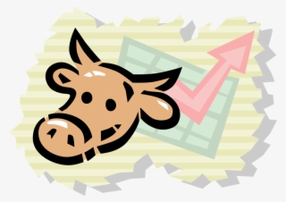 Vector Illustration Of Financial Stock Market Bull