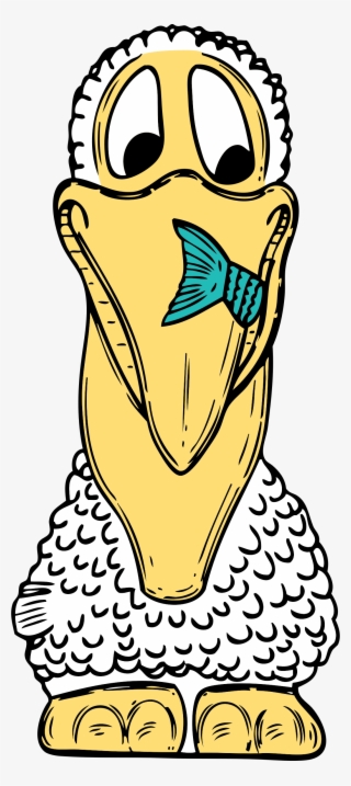 Big Image - Custom Pelican Cartoon Shower Curtain