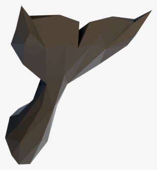 Sticker Origami 3d Queue De Baleine Noir De Profil - Origami