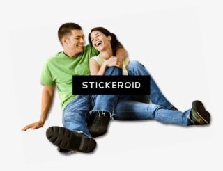 Couple Sitting - Couple Sitting Png