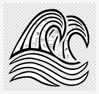 Download Png Of Black And White Waves Clipart Black - Waves Black And White Png