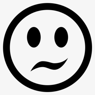 This Icon Consists Of An Outlined Circle Meant To Resemble - Smile Icon