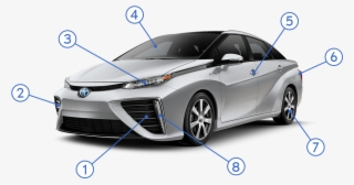 The Unique Front Face Design Underscores The Vehicle's - Toyota Mirai 2019