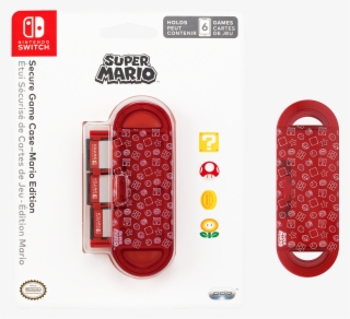 Pdp Nintendo Switch Super Mario Brothers Secure Game - Nintendo Switch Mario Themed Game Case - Red
