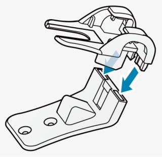Assemble The Barcode Reader Stand As Shown Below - Line Art