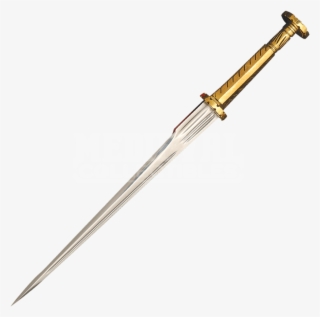 Brass Hilted Rondel Dagger - Elvish High Elf Longsword