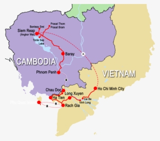 Cambodia Mekong Map
