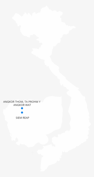 Siem Reap Angkorwat Angkorthom Taprohm - Blank Outline Of Vietnam Map