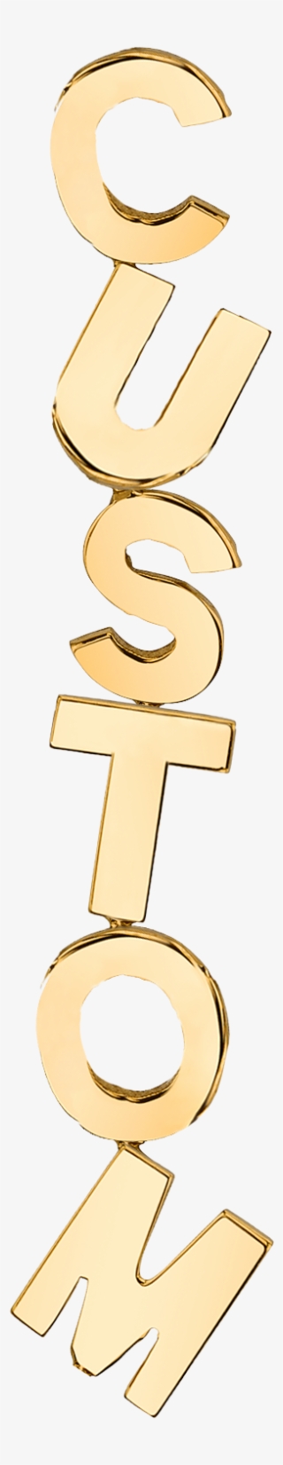 Custom Gold Letter Earring - Brass