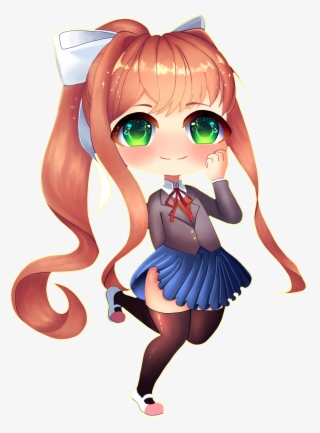 Doki Doki Literature Club Monika Espressions Png Clip - Doki Doki Monika Chibi