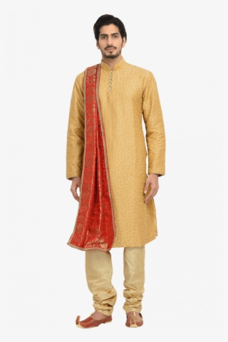 Brown Dori Embroidered Kurta Ethnic Men's Kurta For - Embroidery