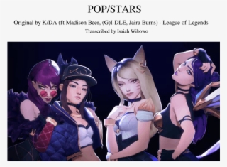 K/da Sheet Music For Flute, Piano, Percussion, Guitar - Kda Popstar