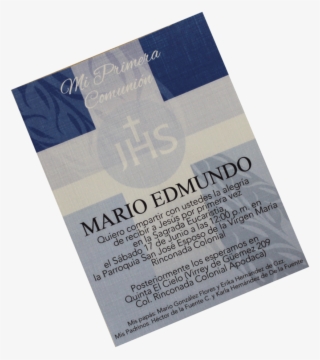 Invitación Primera Comunión - Invitation
