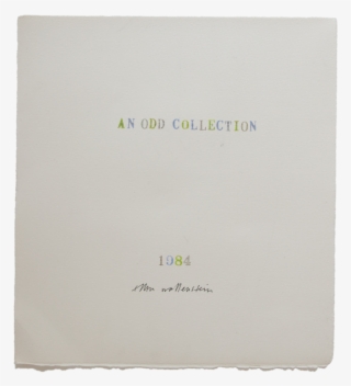 0002 24 An Odd Collection 1984 Title Page Copy - Paper