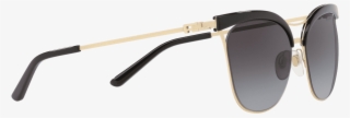 Metal Cateye Sunglasses In Black Sanded Light Gold - Aviator Sunglasses