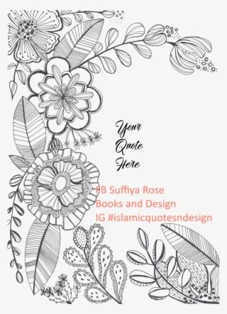 Floral Lines Illustration By Suffiya Rose Books And - Line Art