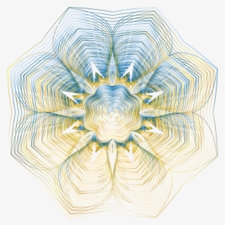 Prismatic Floral Line Art 5 No Background - Drawing