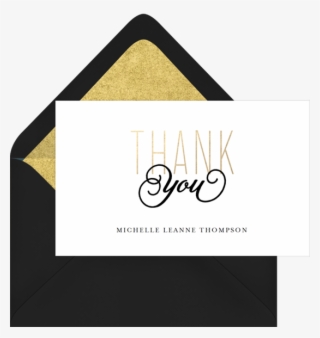 Gold Class Thank You Note - Calligraphy