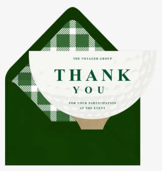 Tee Off Thank You Note - Sign
