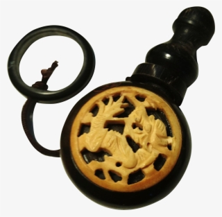 Unusual Vintage Carved Horn And Bone Snuff Bottle, - Carving