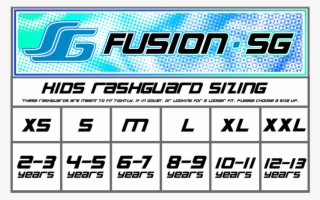 Детский Рашгард Fusion Batman - Kids Mma Short Size Chart