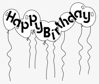 Happy Birthday Vector - Birthday Border Design Black And White