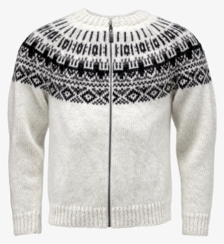 Elis Wool Sweater With Full Zip - Mens Sweaters Iceland