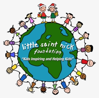 The Little Saint Nick Foundation Rings The Nyse Closing - Cartoon Of Kids Around World