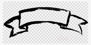 Download Ribbon Banner Png Drawn Clipart Black And - Ribbon Banner Drawn Png