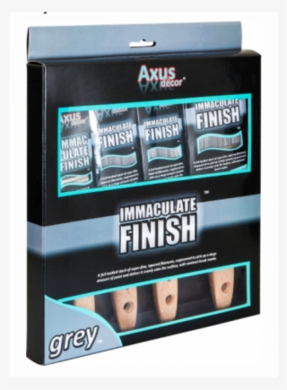 Axus Grey Immaculate Finish Brush 4 Pack - Axus Décor Immaculate Finish Brush Set - Grey