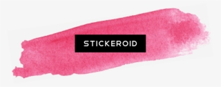 Large Pink Watercolor Brush Stroke - Label