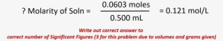 Plug Values Into The Molarity Equation - Carmine