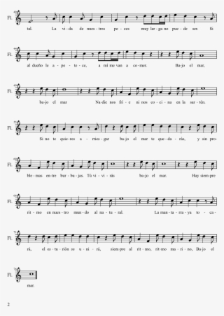 Bajo El Mar Sheet Music 2 Of 2 Pages - Knights Of Destiny Trumpet Sheet Music