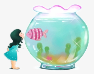 Fairy Fish Tank Cartoon Transparent - Аквариум Клипарт