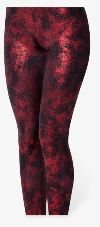 Spray Paint Red High Waisted Leggings - Tights