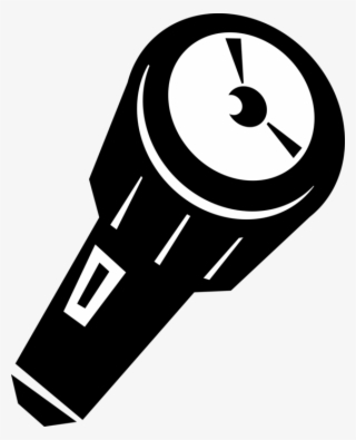 Vector Illustration Of Portable Hand-held Electric - Flashlight