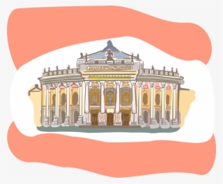Vector Illustration Of Vienna State Opera House, Vienna, - Vienna Opera Png