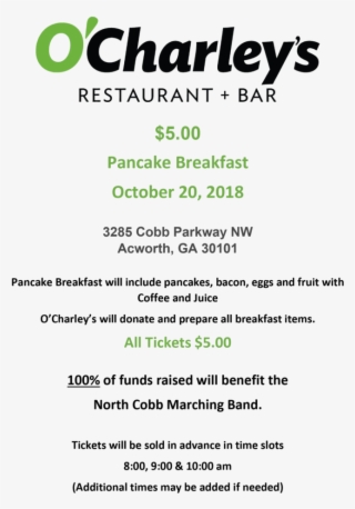 O'charleys Pancake Breakfast - Ocharleys Coupons October 2018