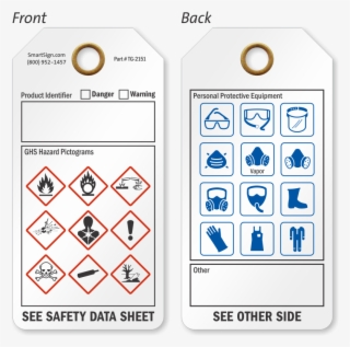 Danger Or Warning Ghs And Ppe Tag - Ghs Ppe Pictograms