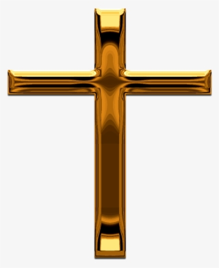 Free Christ On The Cross Clipart - Transparent Background Gold Cross