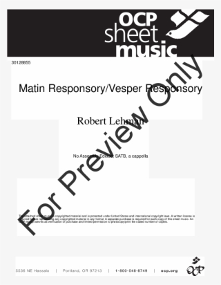 Matlin Responsory / Vesper Responsory Thumbnail Matlin - Drum Set Drag Me Down Music Sheets
