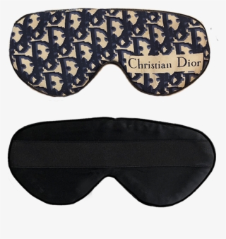 Vintage Dior Logo Sleep Mask- Navy - Christian Dior Vintage Brown Beige Monogram Logo Square