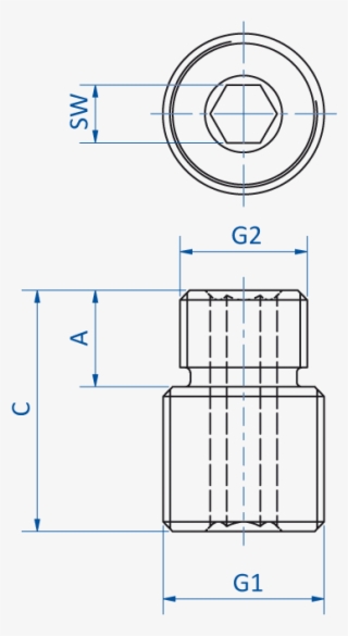Reducing Bushes With Hex Socket Sz Ga- Mmi - Diagram