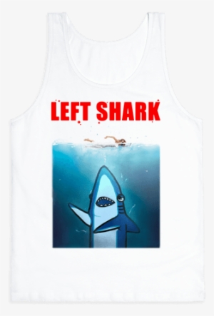 Left Shark Jaws Parody Tank Top - Early Show